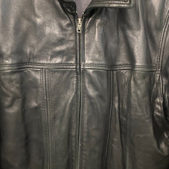 Danier Men's Black Leather Jacket with Quilt Zip out Lining Size 40/XL - Picture 2 of 15